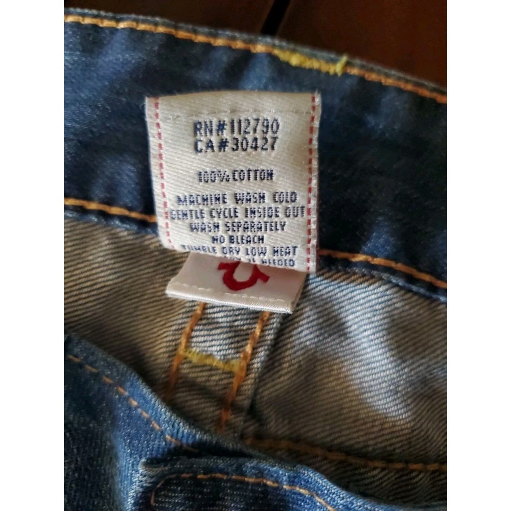 True Religion Candice Jeans Women Sz 30 Flare 100% Cotton Distressed USA - Picture 9 of 9